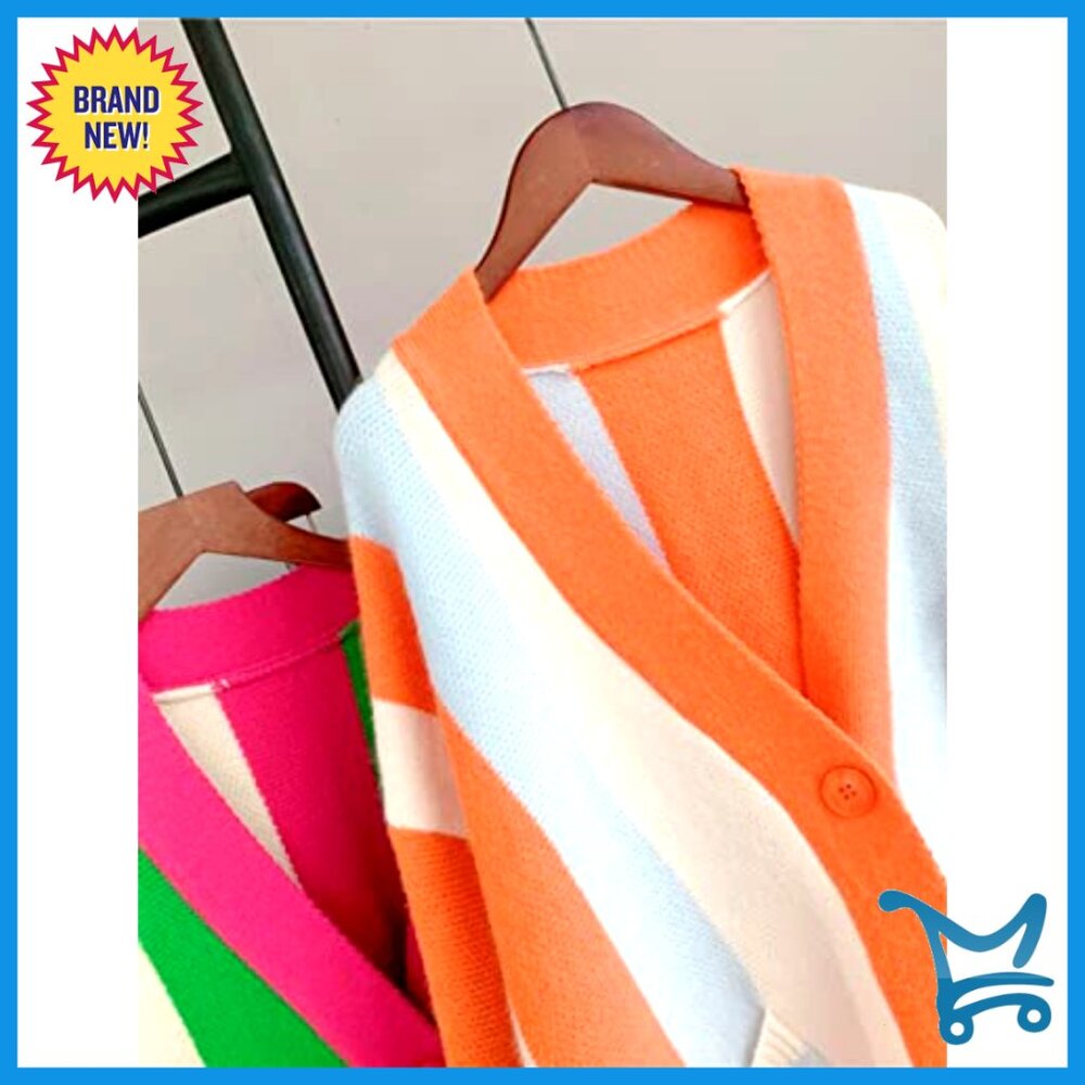 Oversized Chunky Knit Cardigan Long Sleeve Button Front Pockets - Picture 4 of 7